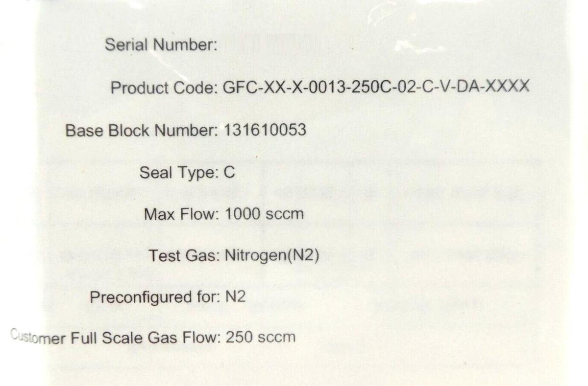 Pivotal Systems 32-03032 Mass Flow Controller MFC 250 SCCM N2 New Surplus