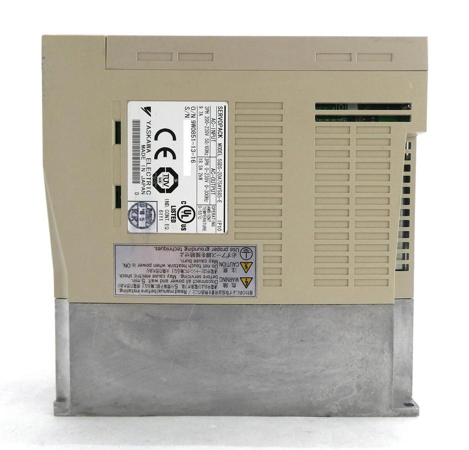 Used Yaskawa Electric SGDS-20A75AY585-E AC Servo Drive SERVOPACK 200V Working Surplus