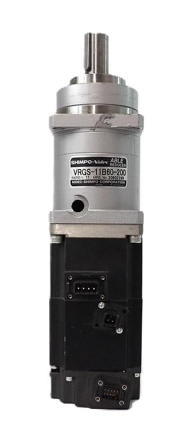 Used Mitsubishi HF-KP23B AC Servo Motor w/ VRGS-11B60-200 Able Reducer Working