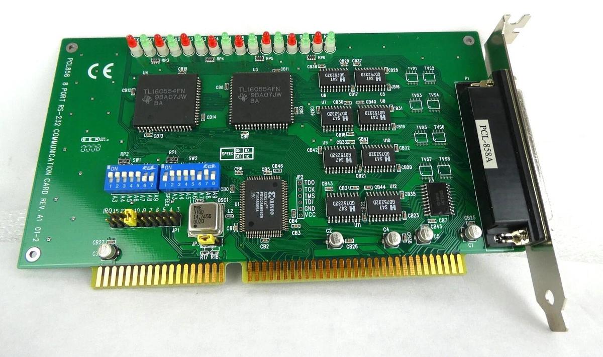 Used Advantech PCL-858A 8 Port RS-232 Communication PCB Card PCL858 Working Surplus