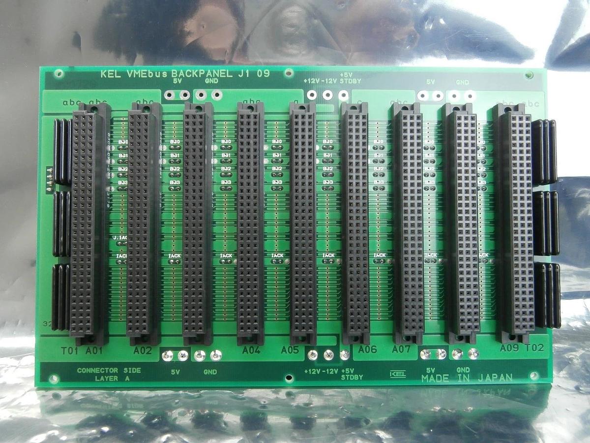 Used KEL VMEbus BACKPANEL J1 09 Backplane PCB Board Used Working