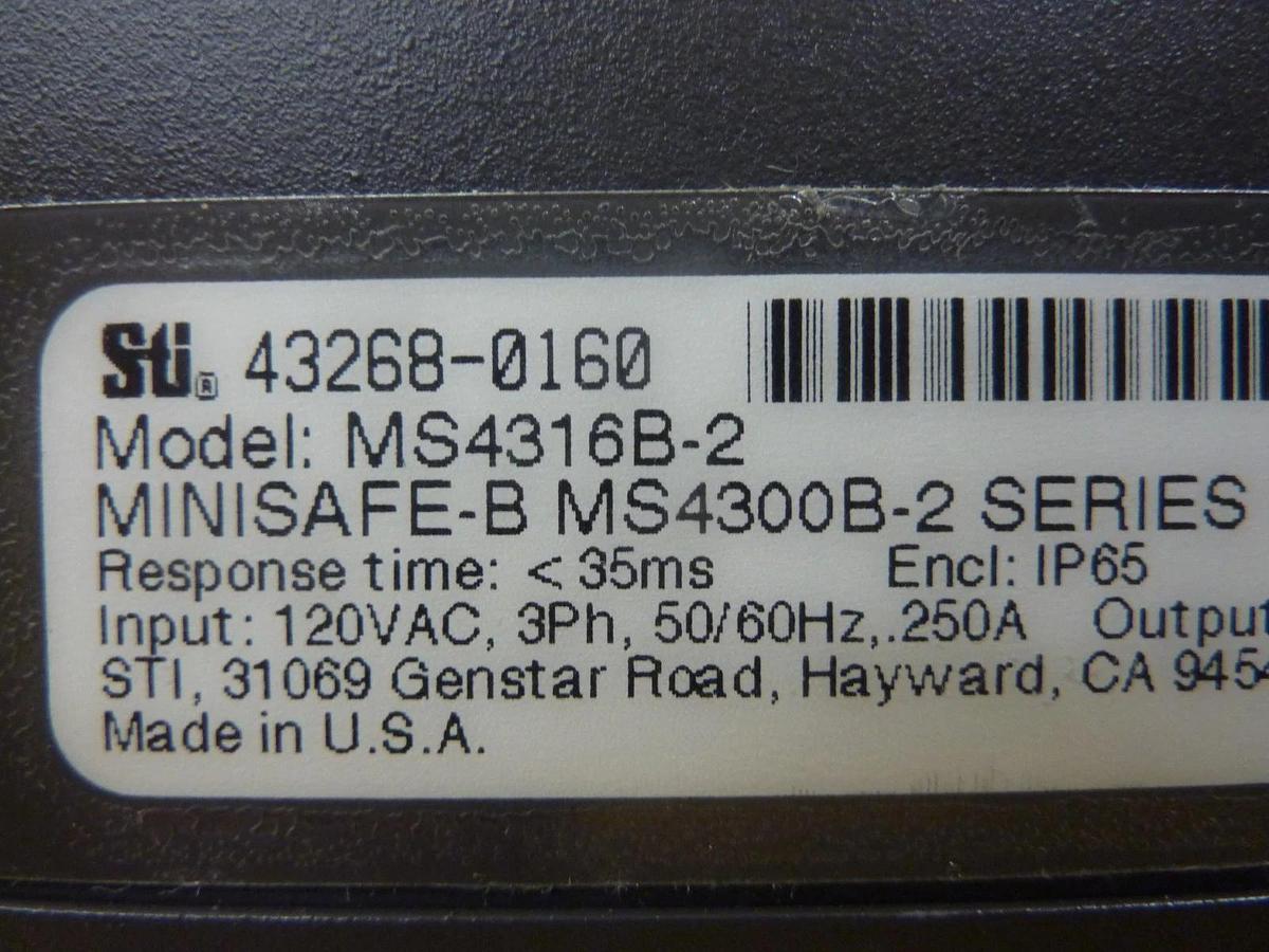 Used Sti 43268-0160 Light Curtain Controller MINISAFE-B MS4316B-2 Used Working
