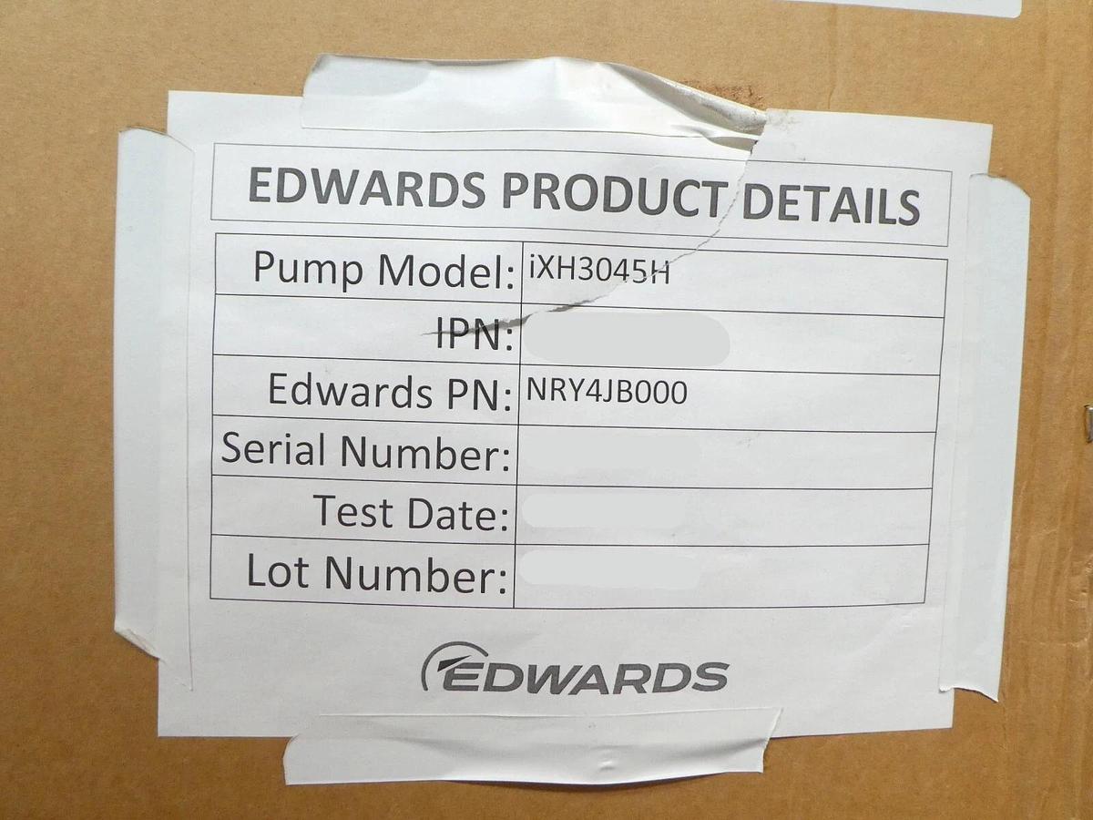 Refurbished iXH 3045H Edwards NRY4JB000XS Vacuum Dry Pump IXH3045H Manufacturer Refurbished