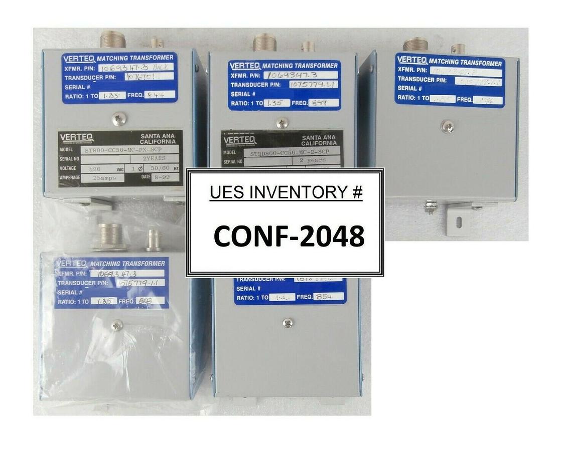 Used Verteq 1069347.3 RF Matching Transformer Ratio 1.35 Reseller Lot of 5 Working