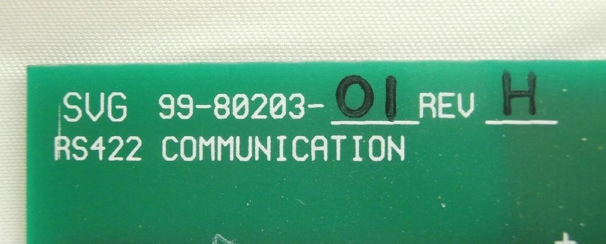 Used SVG Silicon Valley Group 99-80203-01 RS422 Communications PCB Rev. H 90S Spare