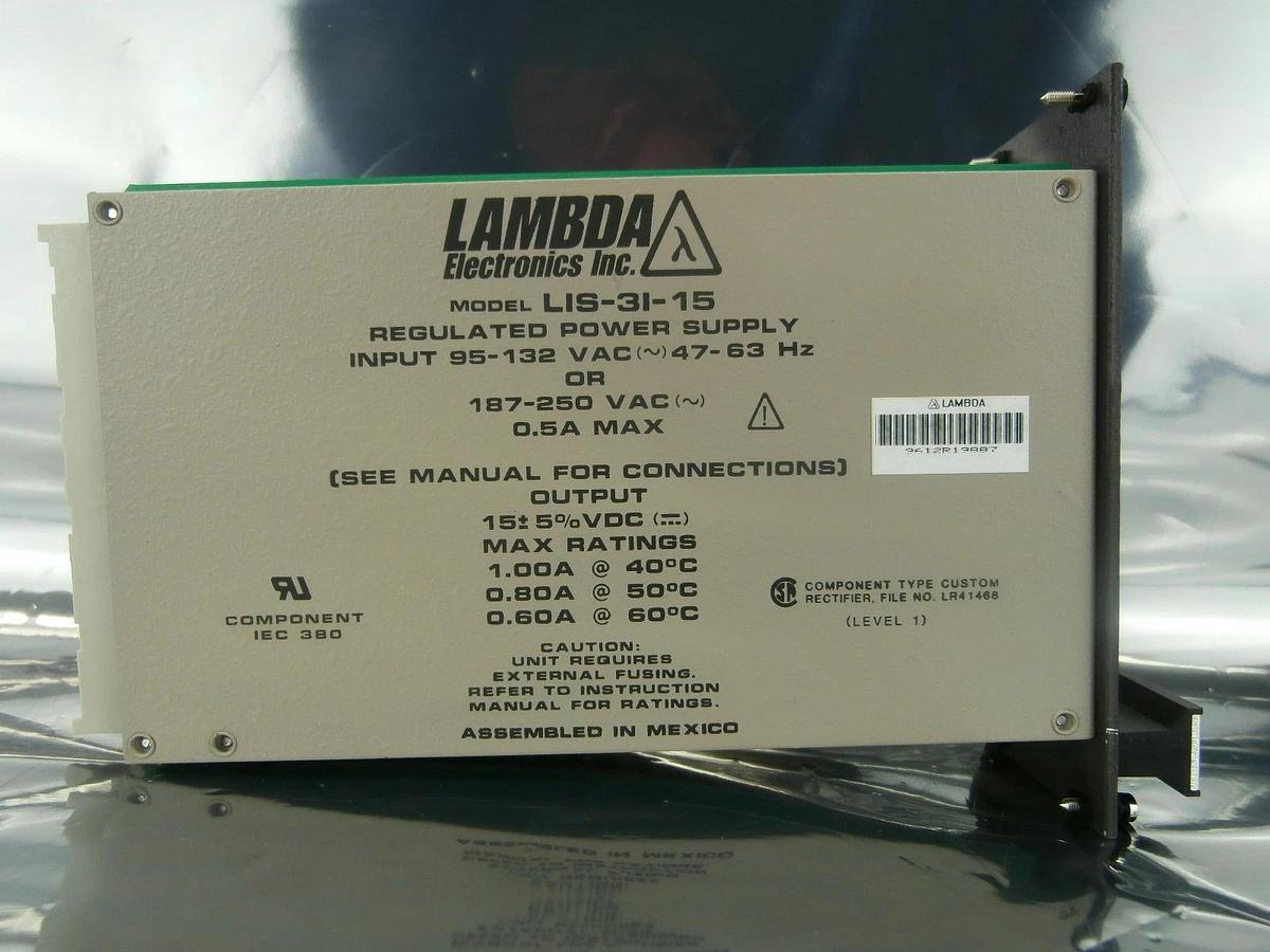 Used Lambda Electronics LIS-3I-15 Power Supply PCB Card -15VDC Used Working
