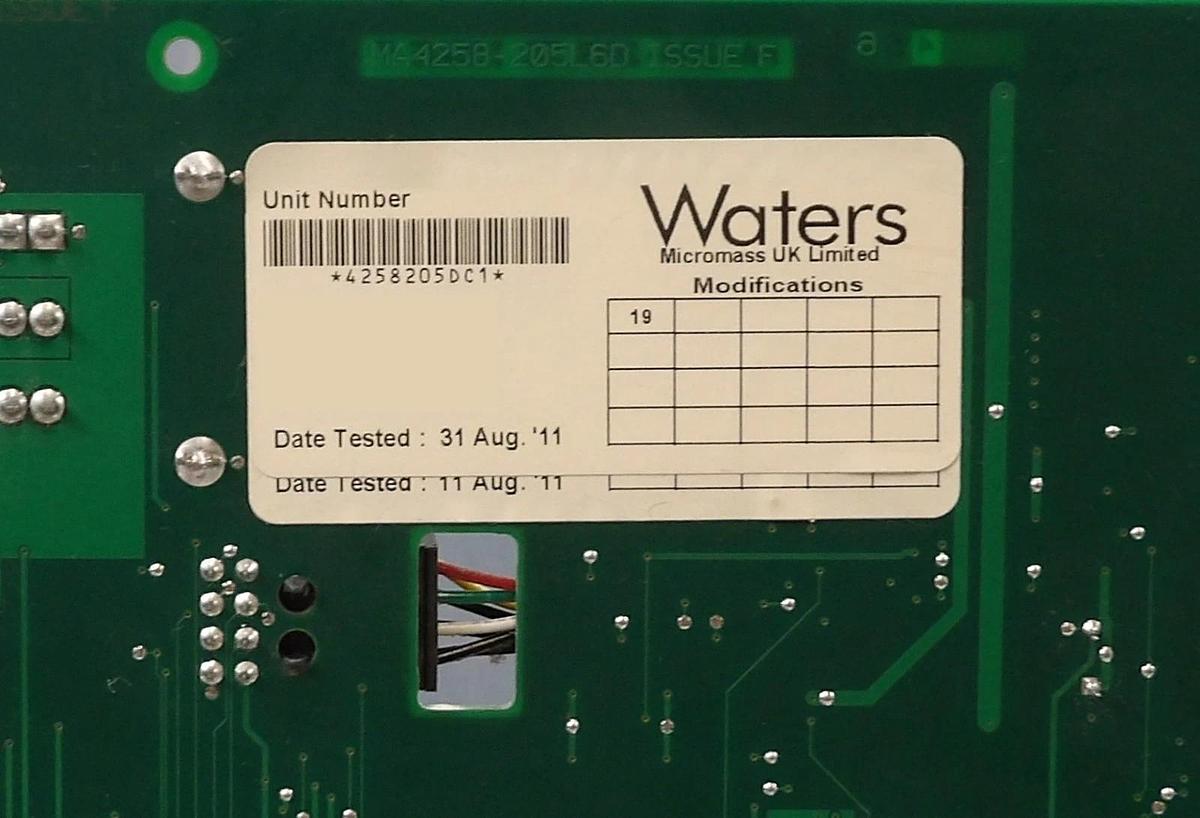 Used Waters Micromass 4258205DC1 Source PCB Card MA4258-205P1D Working Surplus