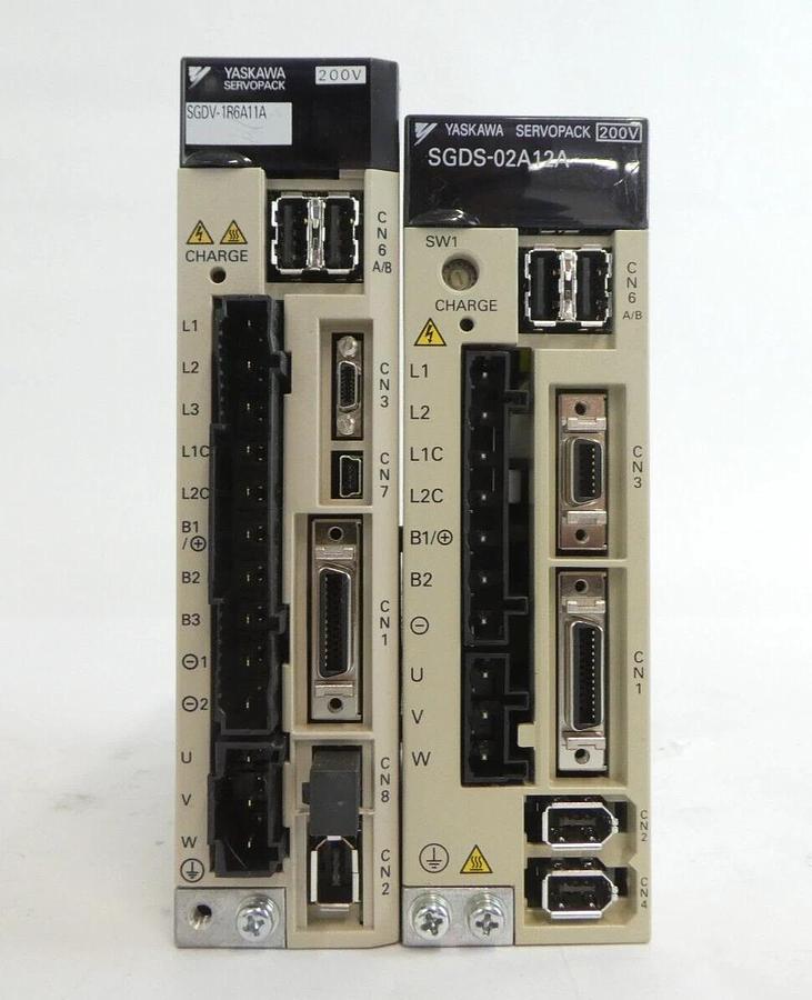 Used Yaskawa Electric SGDV-1R6A11 Servo Drive SERVOPACK Lot of 7 Working Surplus