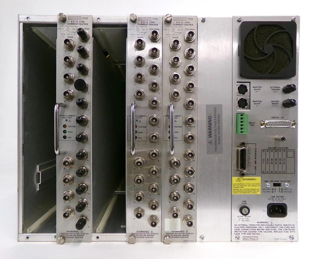 Used Keithley 707 Switching Matrix Mainframe with 7172 8x12 Low Current Working