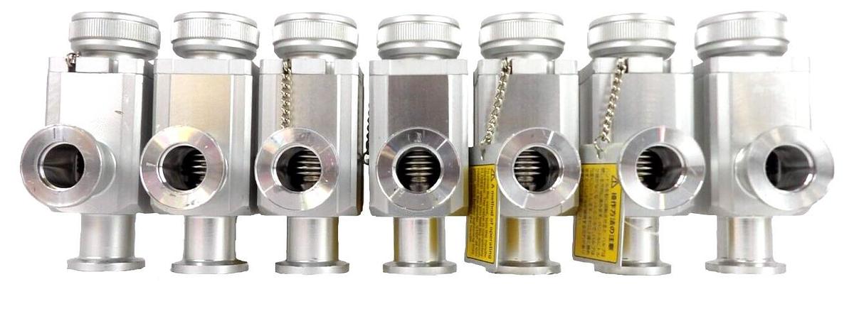 Used SMC XLH-16 Manual High Vacuum Angle Valve Reseller Lot of 7 Working Surplus