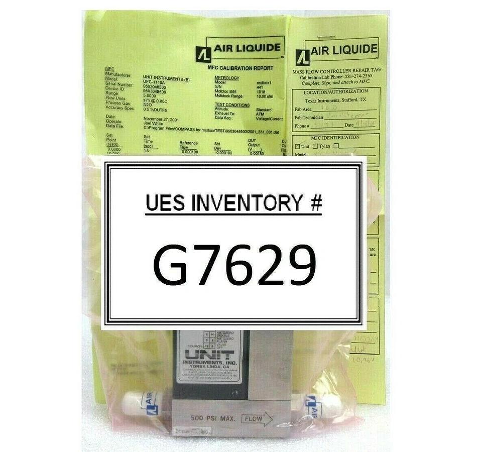 Refurbished UNIT Instruments UFC-1100 Mass Flow Controller MFC 5 SLM N20 Refurbished