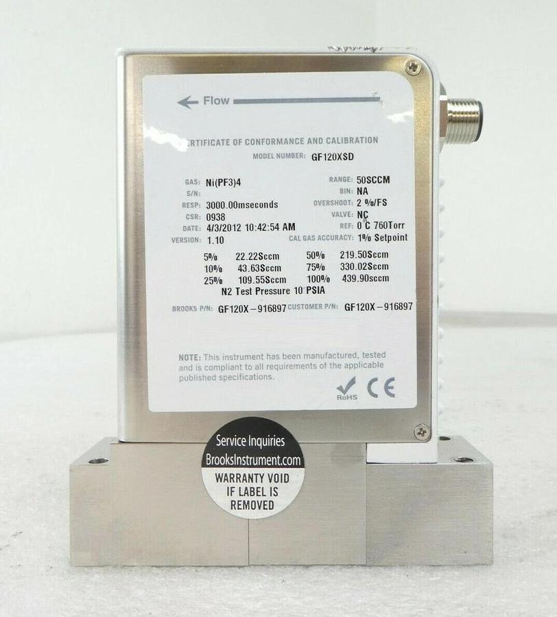 Refurbished Brooks Instrument GF120X-916897 Mass Flow Controller MFC AMAT Cleaned Working