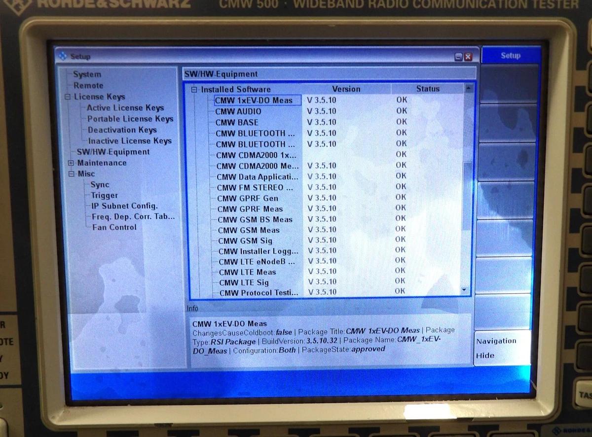 Used Rohde & Schwarz 1201.0002K50 Wideband Radio Comm CMW 500 Cracked Screen As-Is