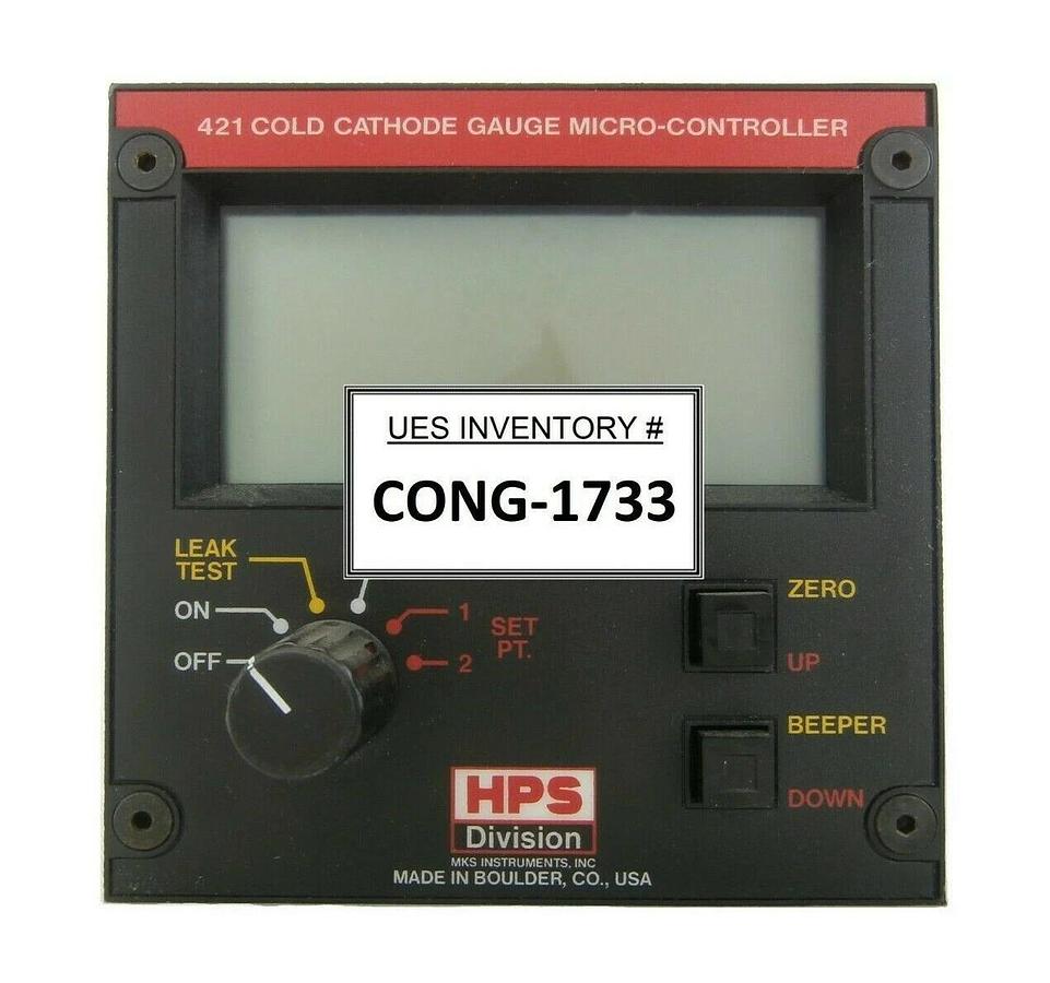 Used MKS Instruments 421 Cold Cathode Gauge Micro-Controller HPS Working Spare