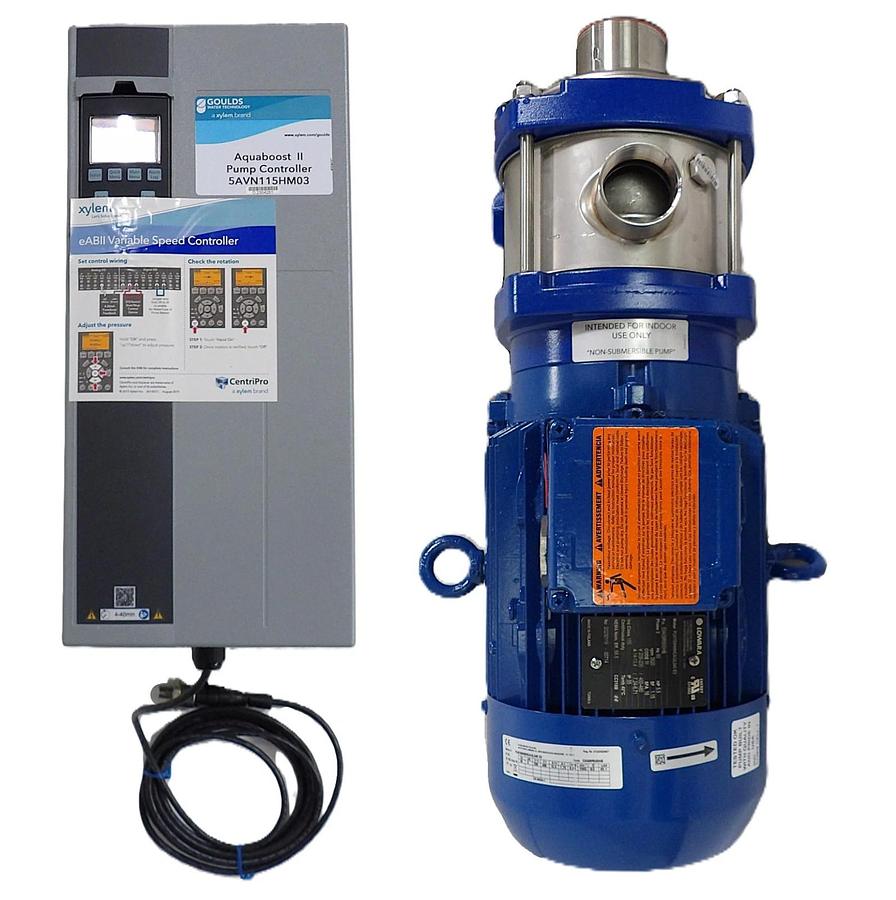 Goulds 136F2693 Aquavar IPC Controller and 5HP e-MH Booster Pump Set Xylem New