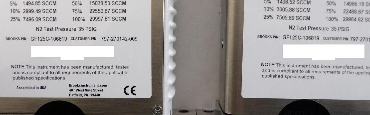 Used Brooks Instrument GF125CXXC Mass Flow Controller MFC Reseller Lot of 12 Working