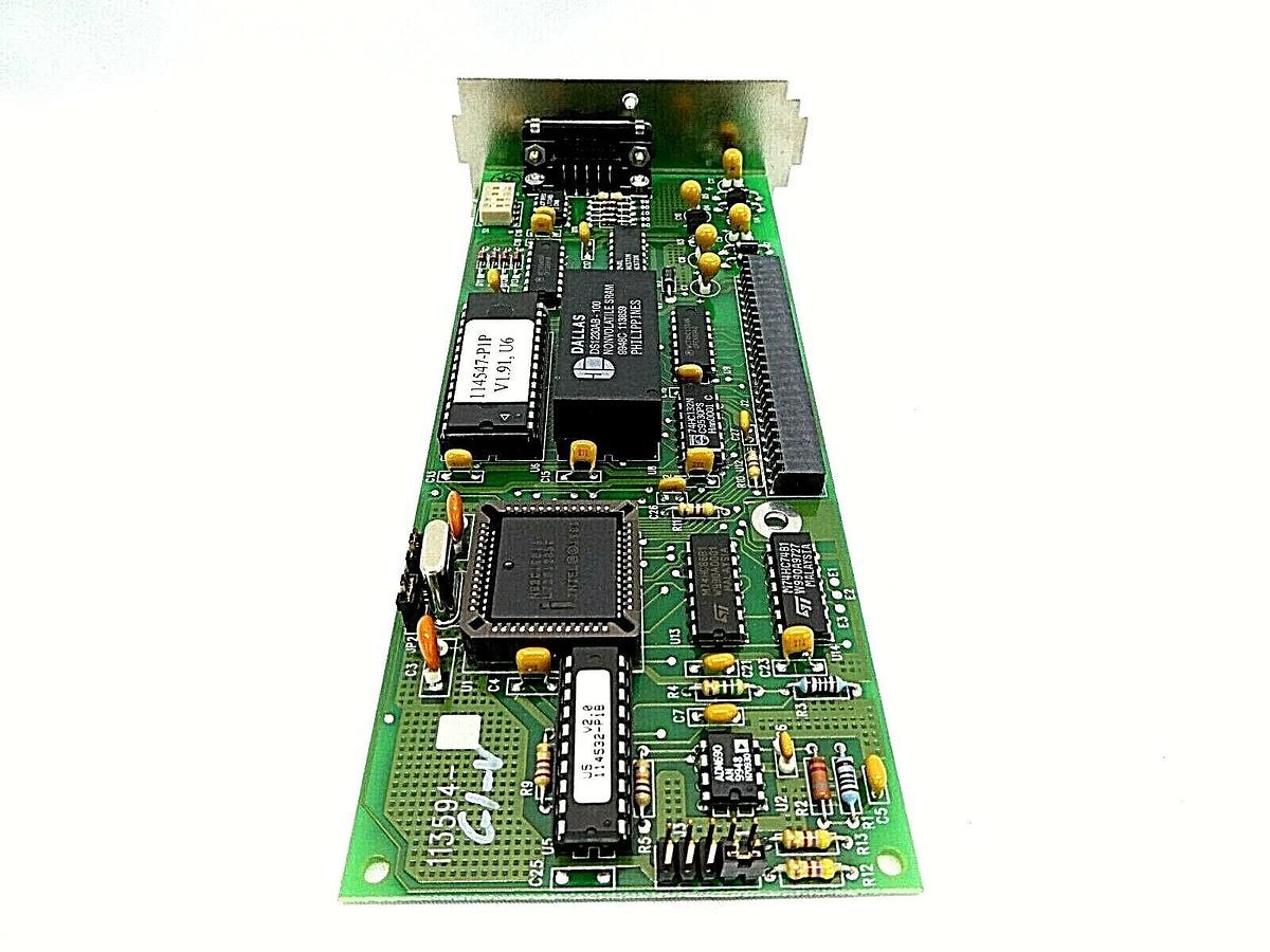 Used MKS Instruments 113594-G1-V Serial Interface PCB Card 113593-D Working Surplus