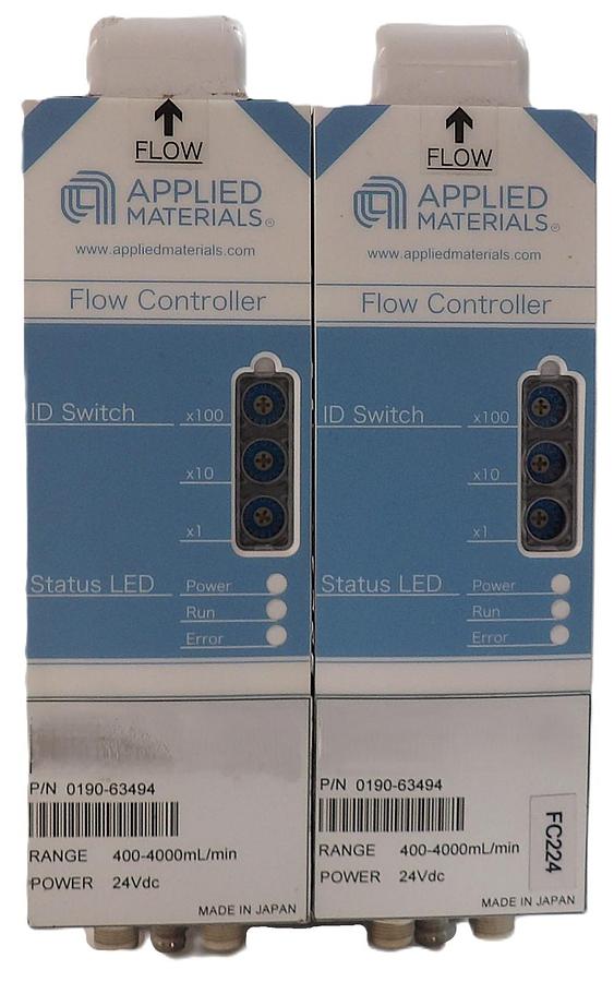 Used AMAT Applied Materials 0190-63494 Flow Controller 400-4000mL/min Lot of 2 Spare