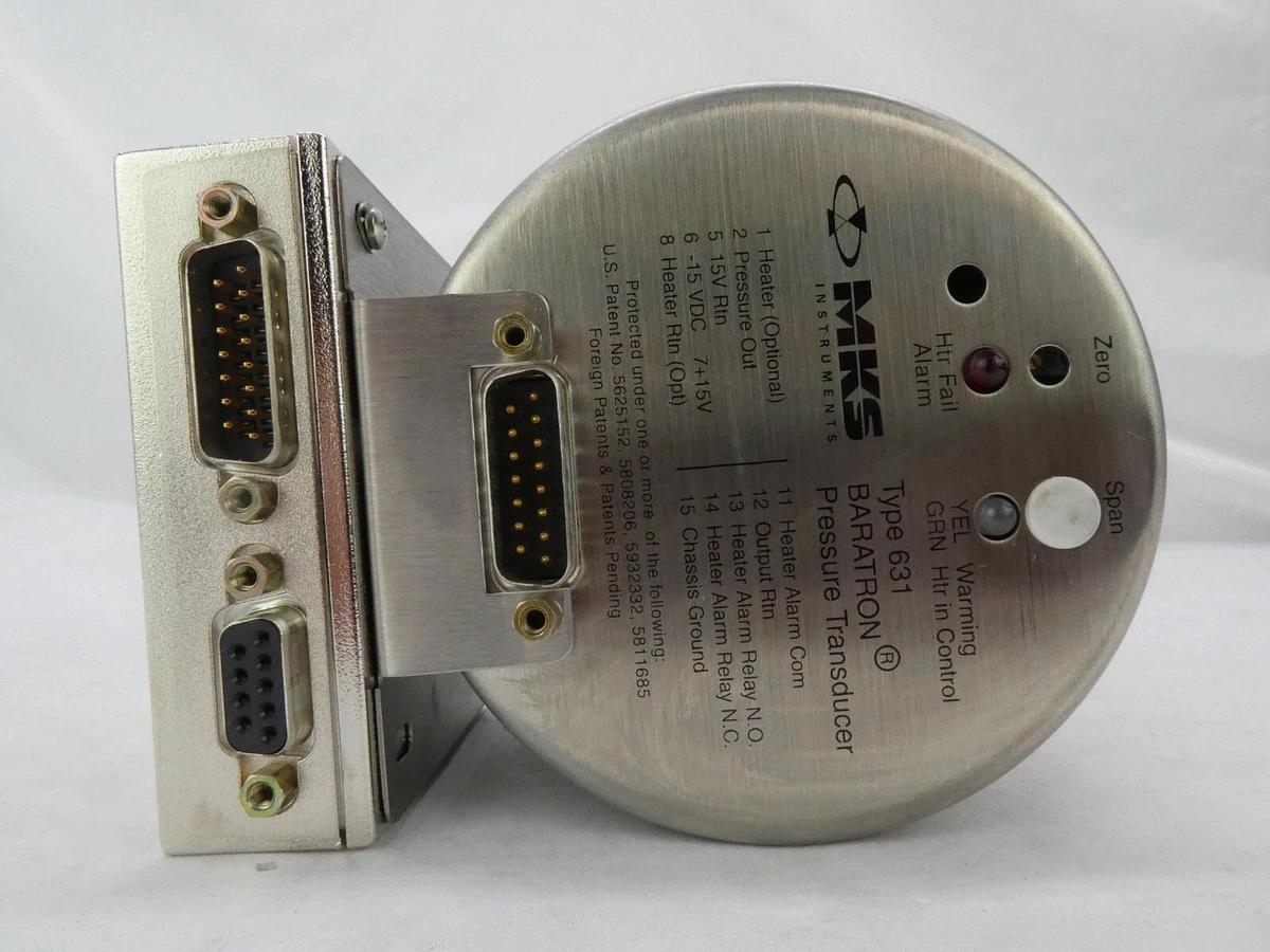Used MKS Instruments 631A11TBEH3 Baratron Pressure Transducer Type 631 Working As-Is
