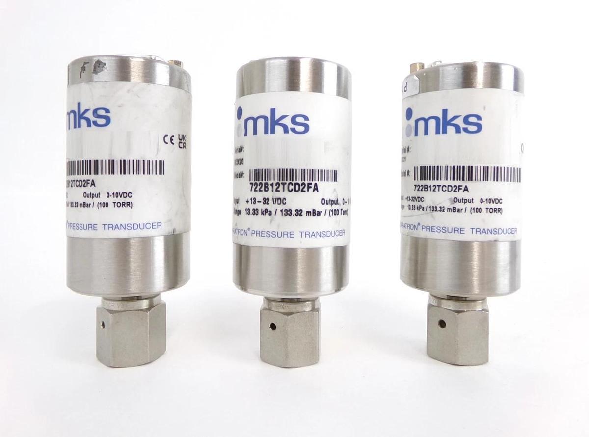 Used MKS Instruments 722A 722B Baratron Pressure Transducer Reseller Lot of 7 Spare