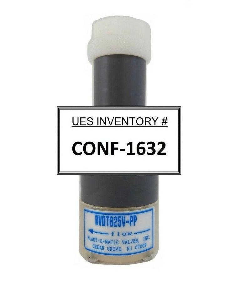 Used Plast-O-Matic Valves RVDT025V-PP Diagram Relief Valve Ryan Herco 5423.602 New