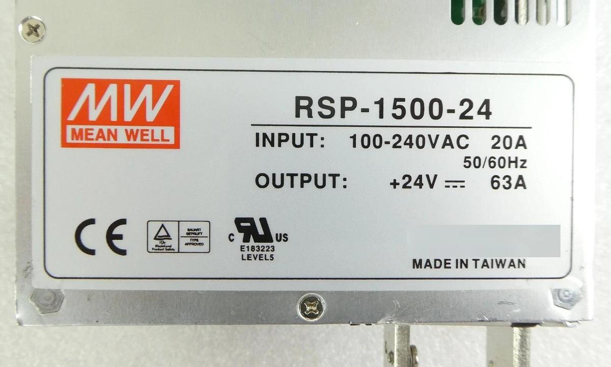 Used Mean Well RSP-1500-24 Industrial Switching Power Supply Spare Surplus