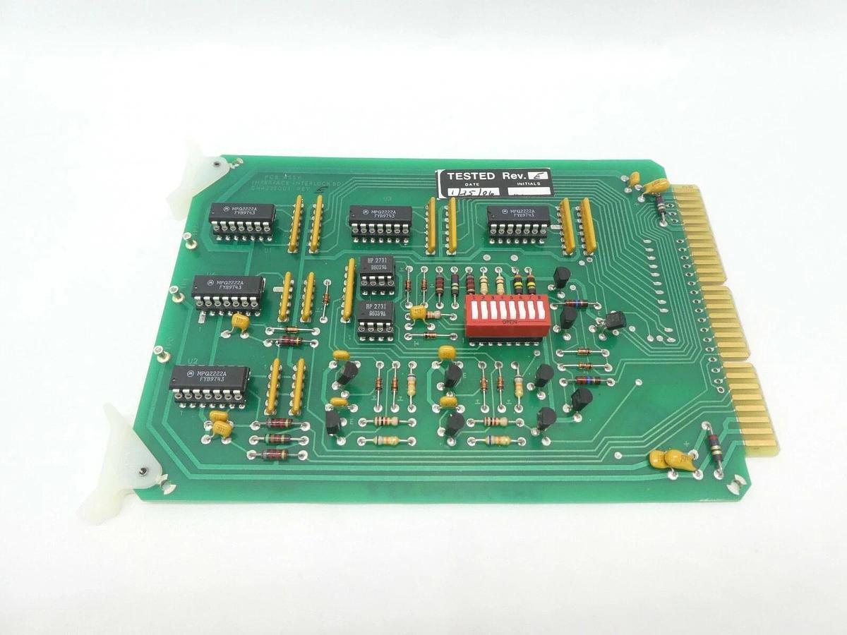 Used Varian Semiconductor VSEA DH4335001 Interface Interlock PCB Card Rev. E Working
