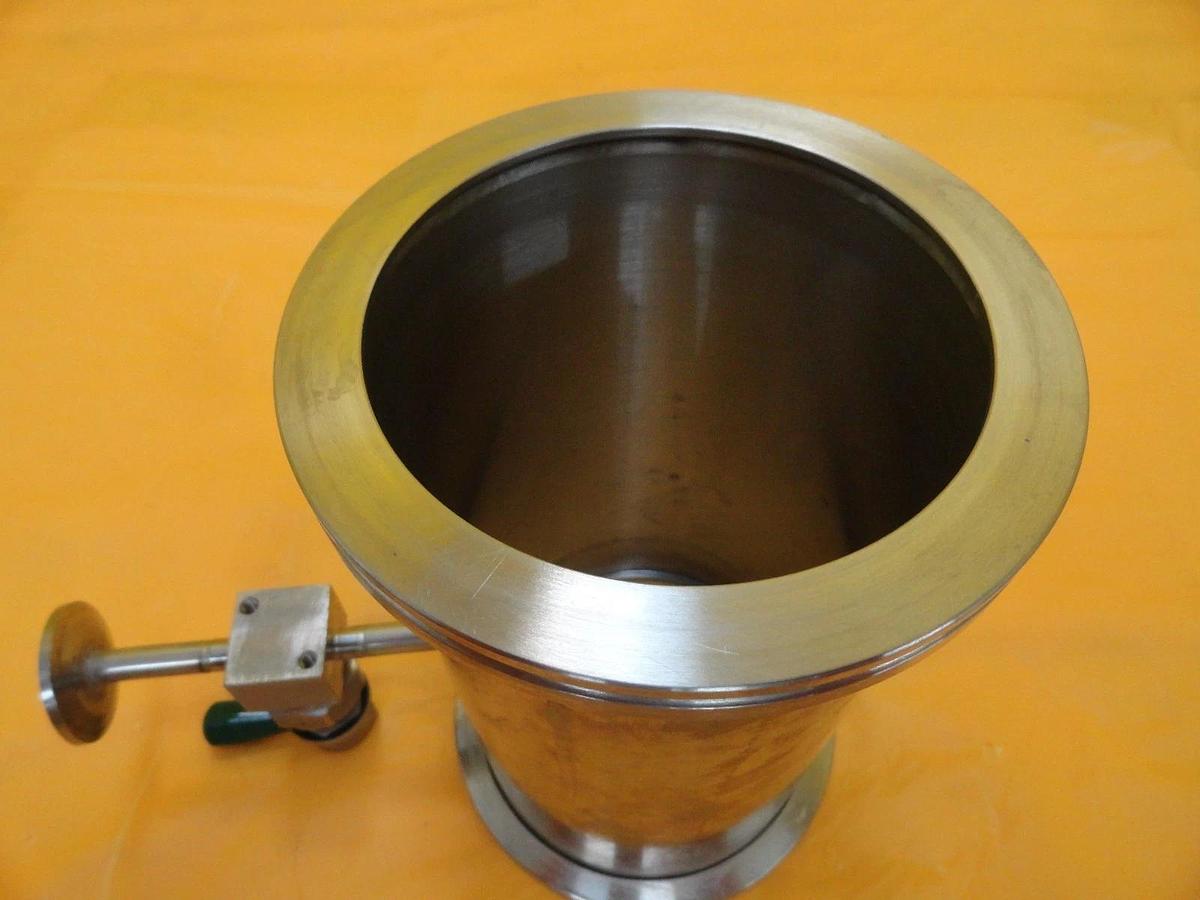 Used Fuji Seiki High Vacuum Nipple Tee Stainless QF100 ISO-LF to ISO100 SS-DLTW4 Used