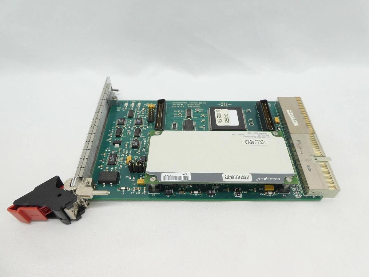 Used SBS cPCI-100-BP Single Industry Pack Carrier PCB Card Ver. 1.0 Rev. D Working