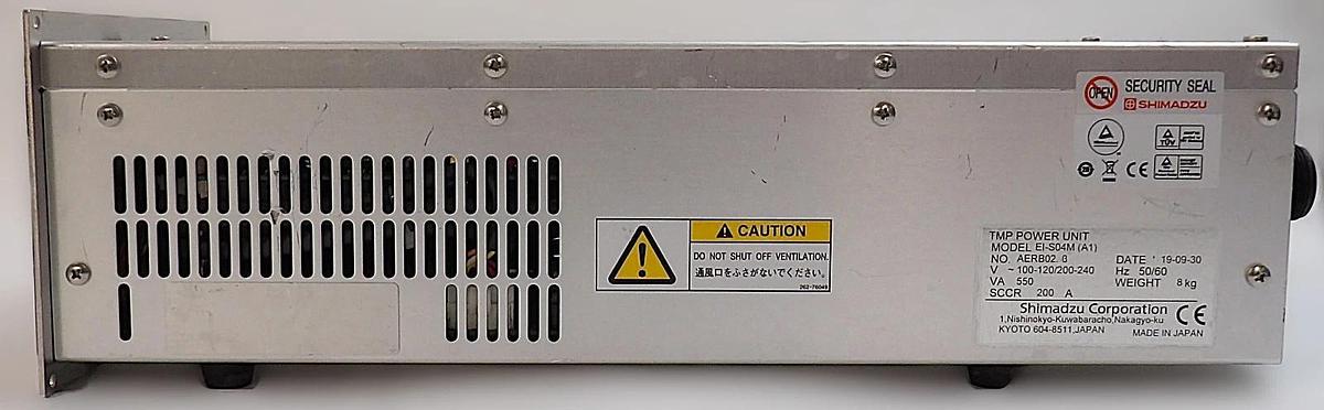 Used TMP Shimadzu EI-S04M (A1) Turbomolecular Pump Controller EI-S04M Working