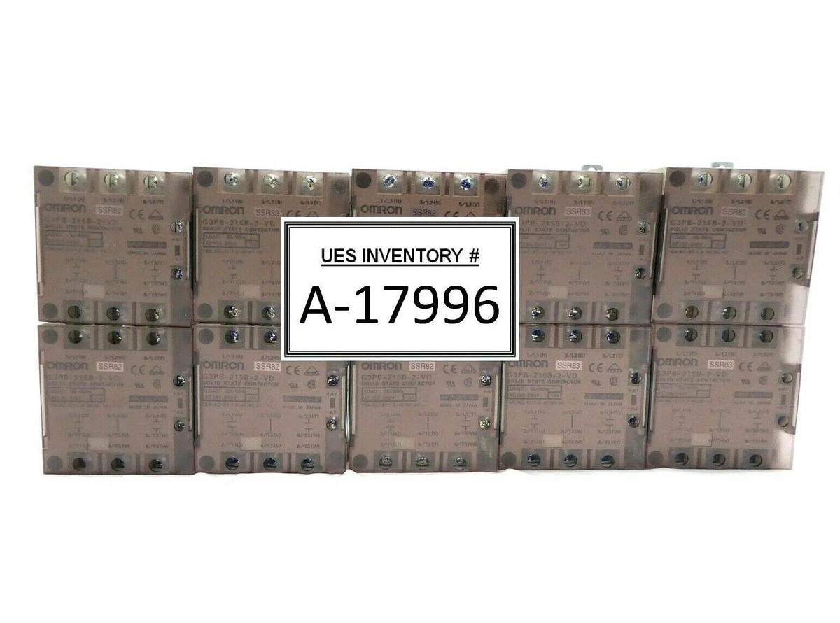 Used Omron G3PB-215B-2-VD Solid State Relay G3PB Lot of 10 Working Surplus