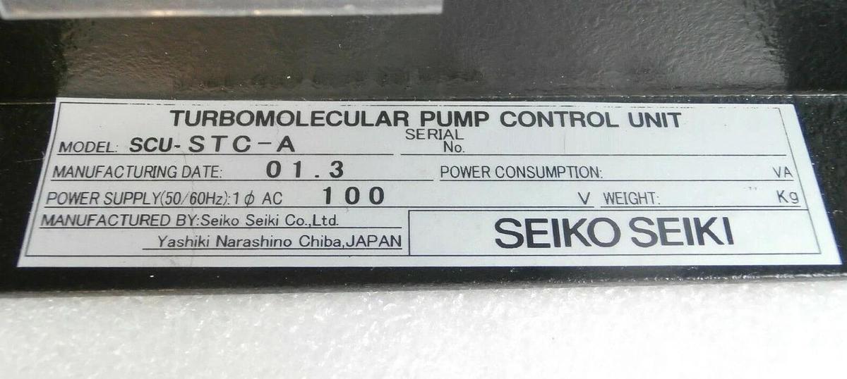 Used Seiko Seiki SCU-STC-A Turbomolecular Pump STP Thermo Controller Turbo Working