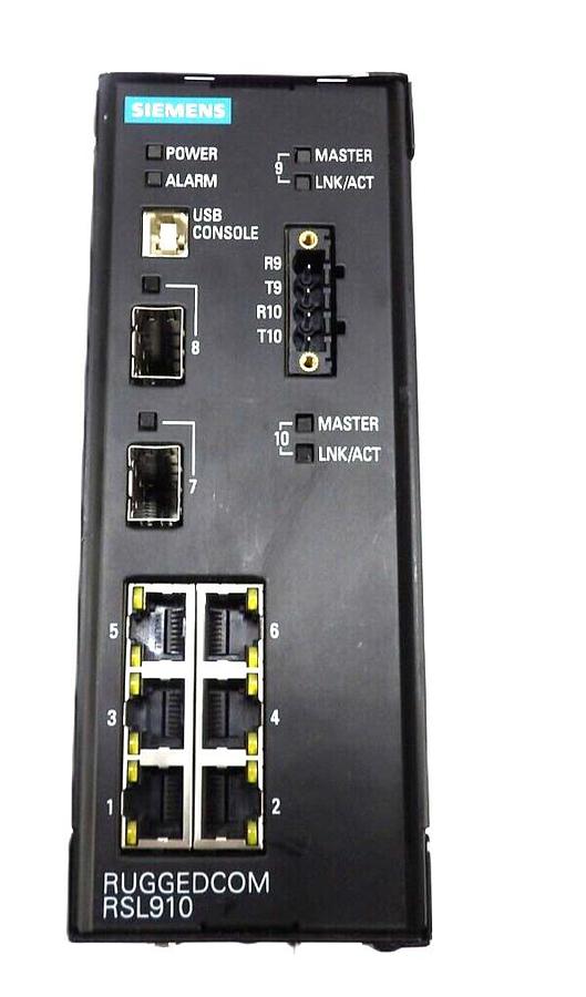 Used Siemens 6GK64910LB001CN1 6-Port Ethernet Switch RSL910 Working Surplus