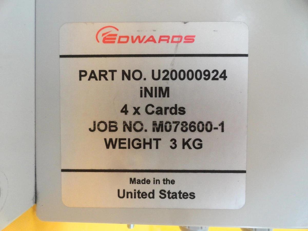 Edwards U20000924 iNIM Network Interface iNIM 4x Cards D37215252 New Surplus