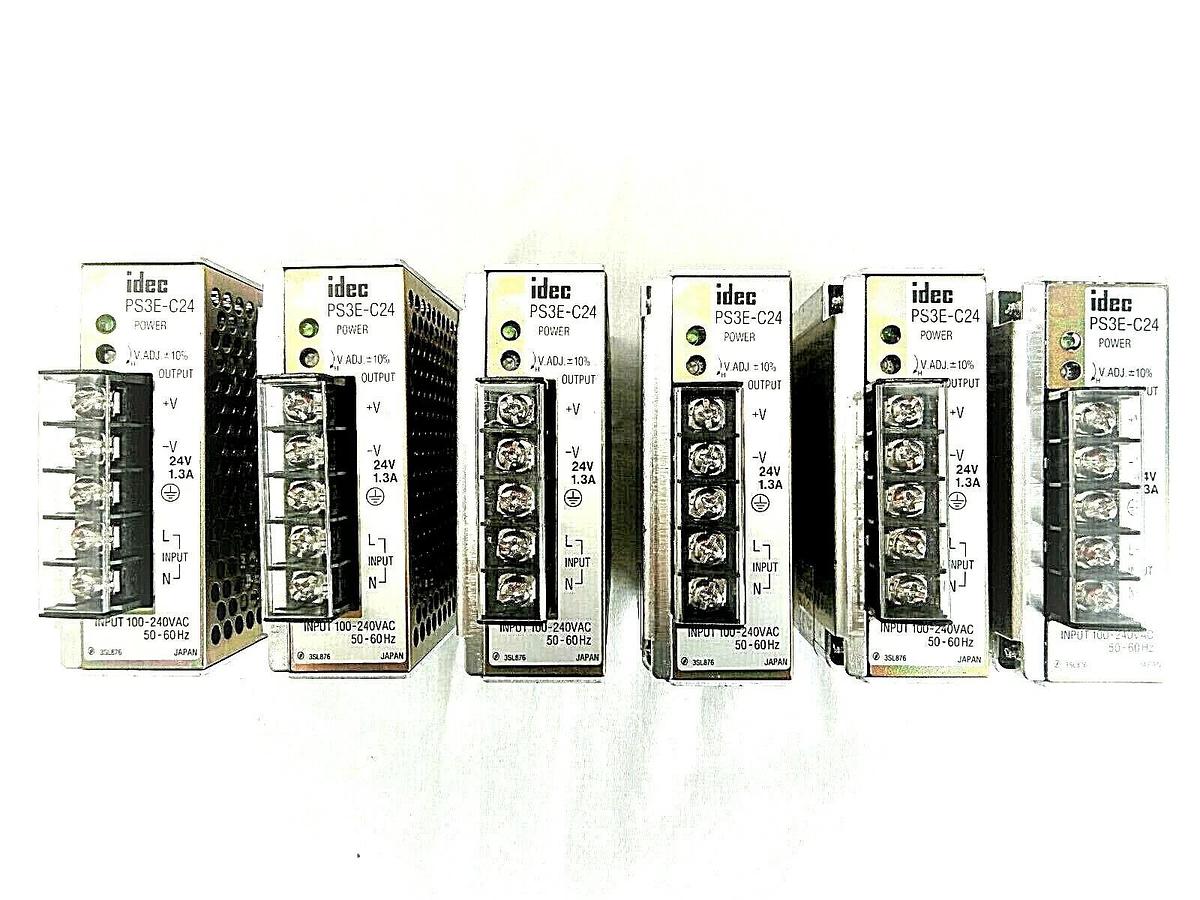Used Idec PS3E-C24 Compact Power Supply 24VDC Reseller Lot of 6 Used Working