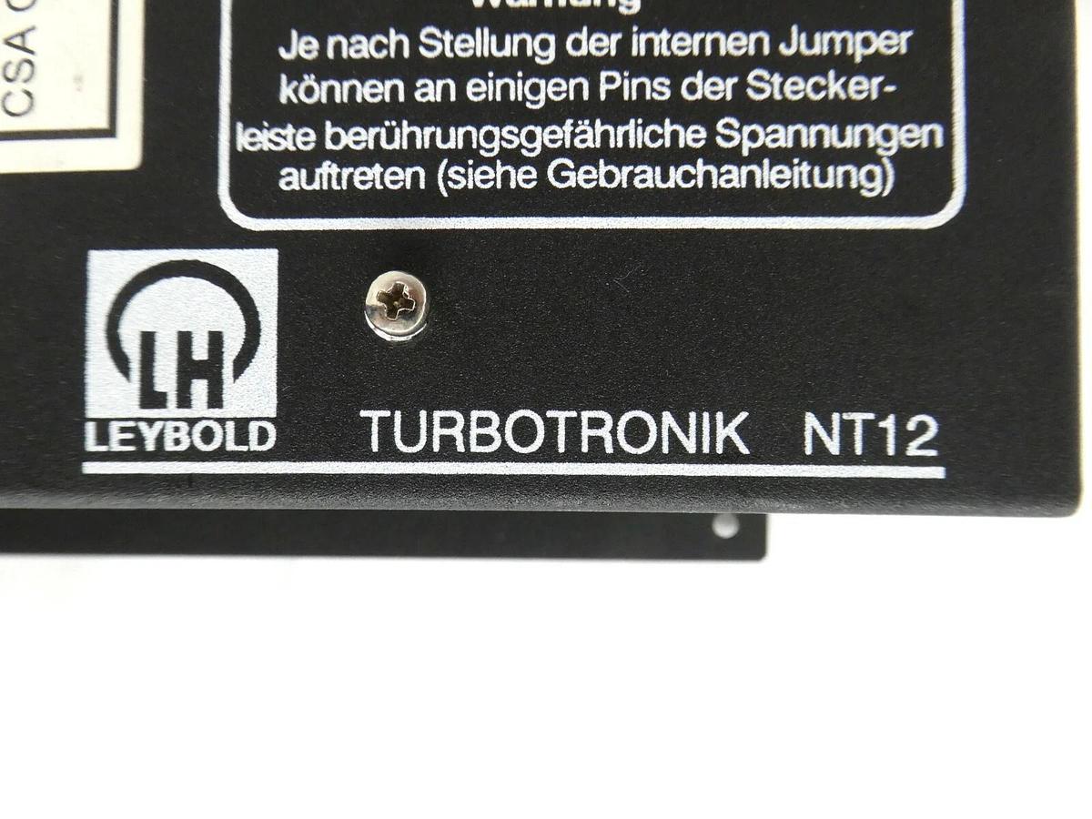 Used TURBOTRONIK NT12 Leybold Unmarked Electronic Frequency Converter Turbo Working