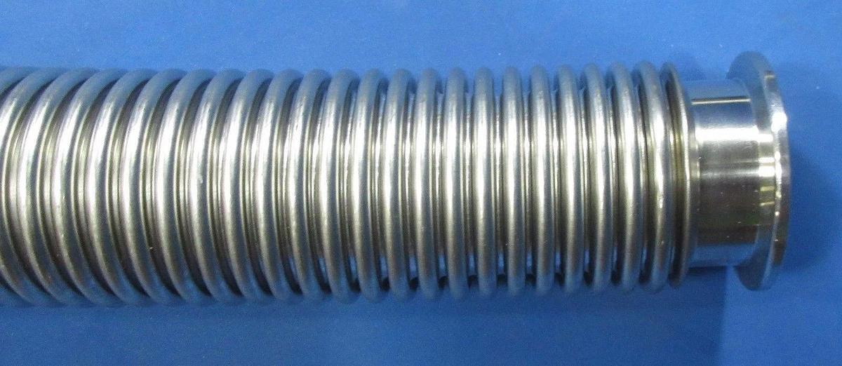 Used MKS Instruments KF50 Stainless Steel Vacuum Flex Bellows Pipe 100 1/2” HPS Used