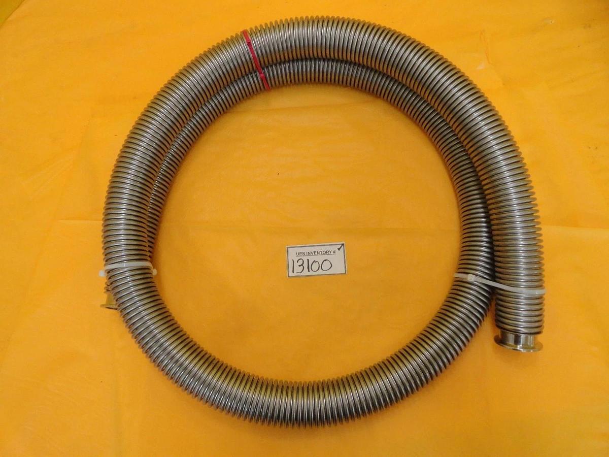 Used MKS Instruments Flexible Bellows Vacuum Hose NW40 8.5 Foot 2590mm Stainless Used