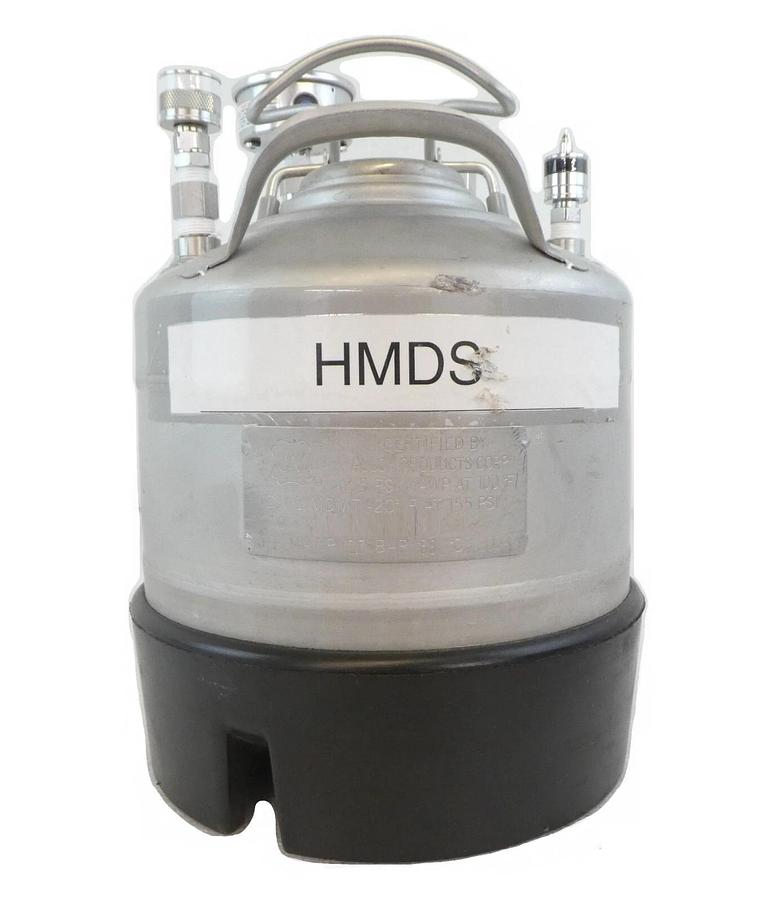 Used Alloy Products 72 7.5L 2 Gallon Photoresist HDMS Solvent Stainless Tank Working