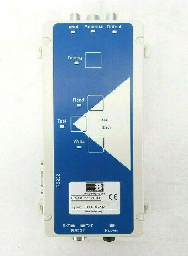 Used Brooks TLG-l2-1O00-S0-00EB Transponder LF80 Set with Antenna ANT-2K15 Spare