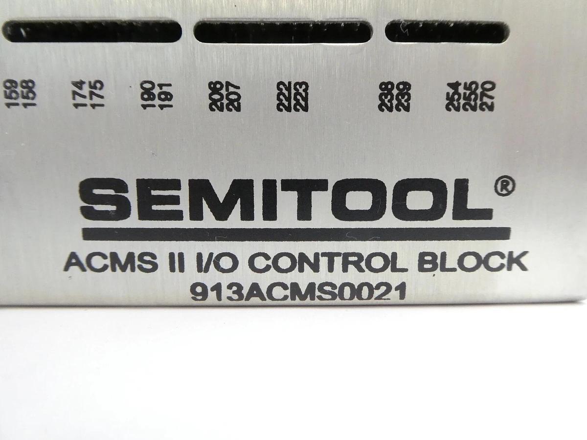 Used Semitool 913ACMS0021-501 ACMS II I/O Control Block Assembly Working Surplus