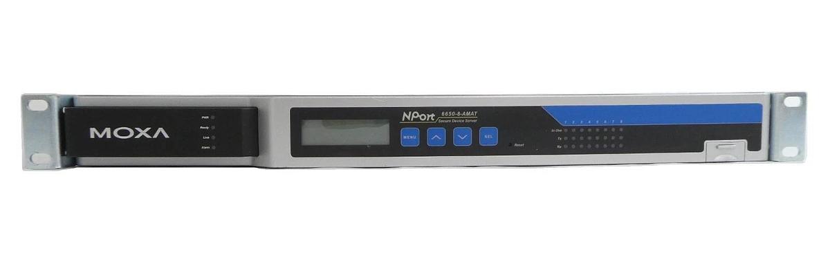 Used Moxa NPort 6650-8 16-Port Terminal Server AMAT 0190-33980 Working Surplus