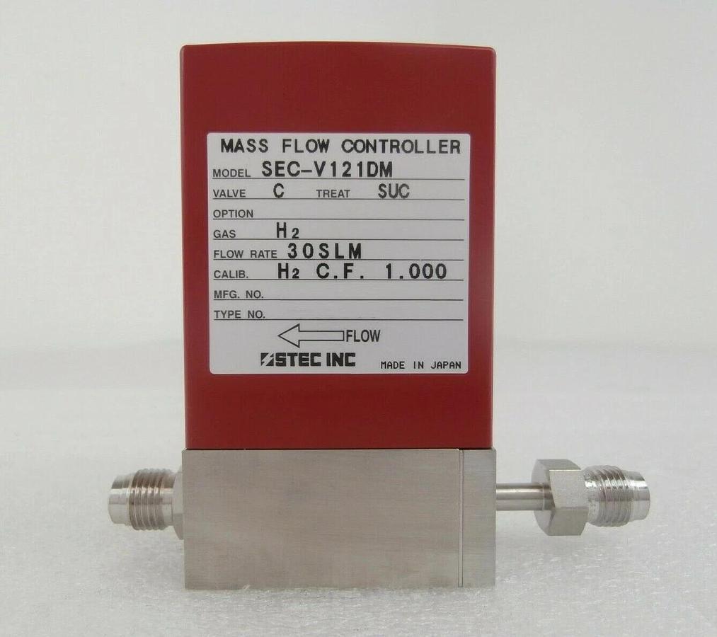 Used STEC SEC-V121DM Mass Flow Controller MFC SEC-V100 30 SLM H2 Working Surplus