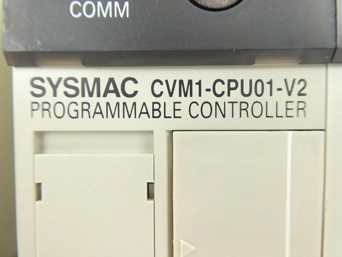 Used Omron CVM1 Programmable Logic Controller PLC Sysmac CVM1-CPU01-V2 Working Spare