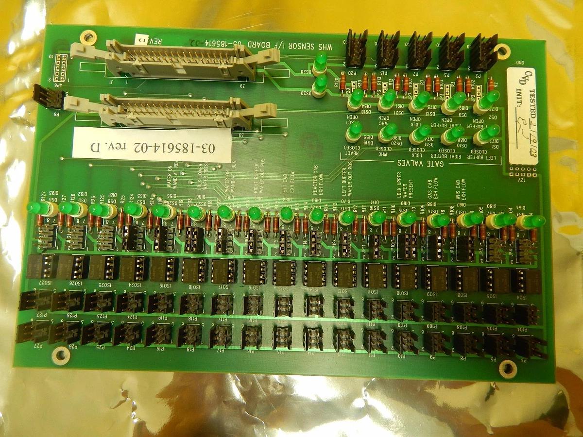 Used ASM 03-185614-02 Gate Valve WHS Sensor I/F Board PCB Rev. D Epsilon 3000 Used