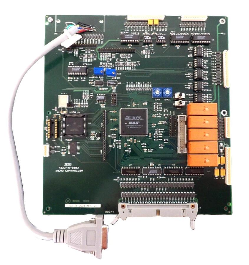 Used Deos 7222-15-0003 Micro Controller PCB 7222-25-0003 GEM-Q400 Working Surplus