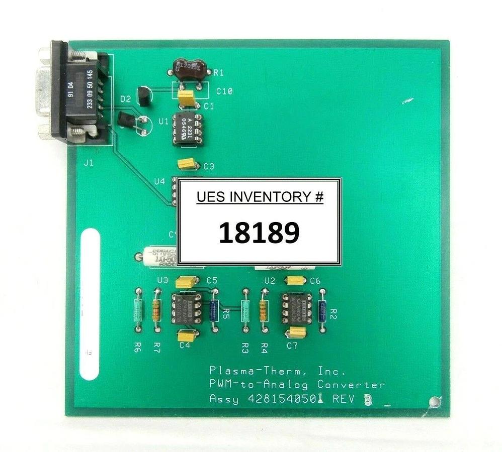 Used Plasma-Therm 4281540501 PWN-to-Analog Converter Board PCB Clusterlock 7000 Spare