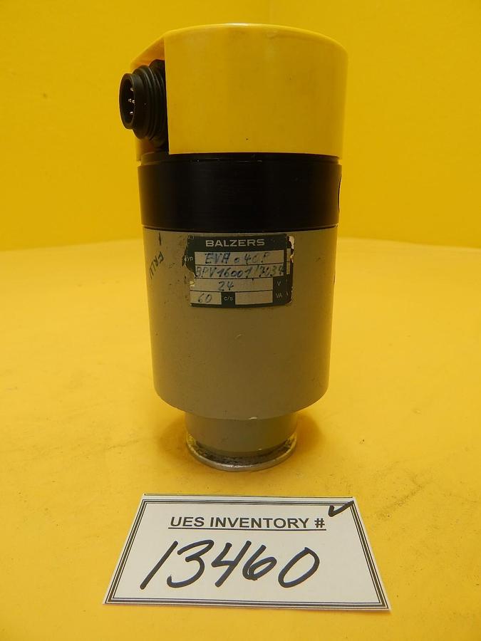 Used Balzers EVA 040 P Vacuum Right Angle Valve BP V16 001 BPV16001 Used Working