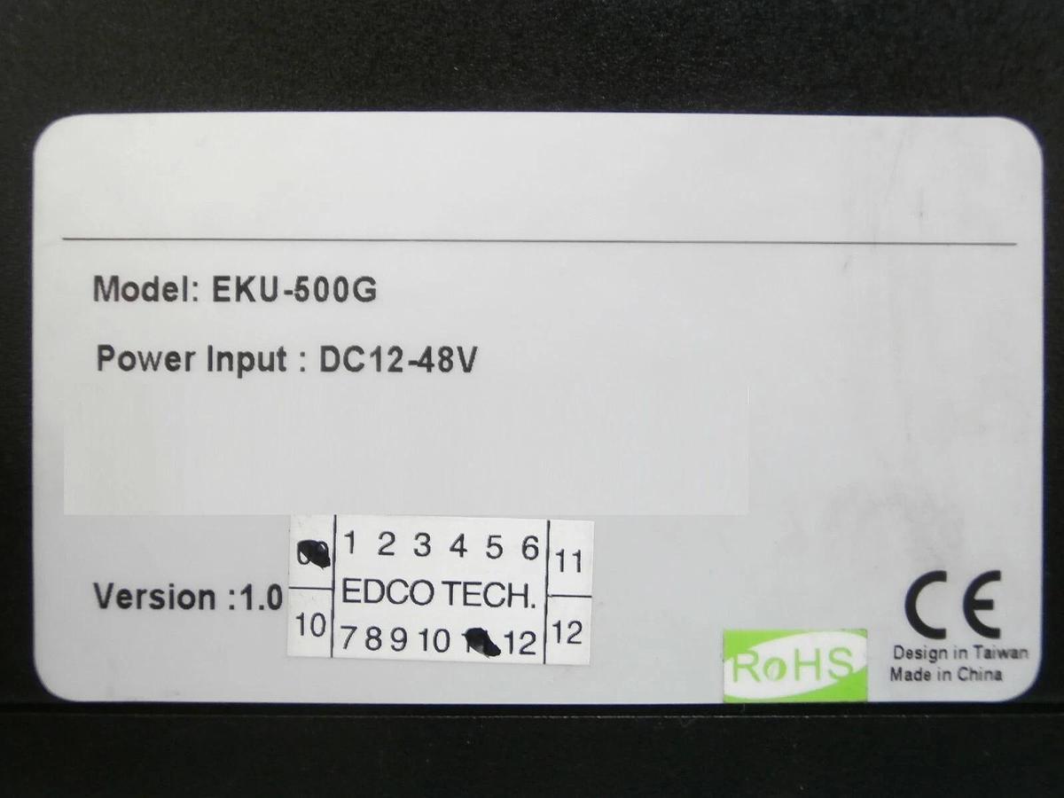 Used Korenix Technology EKU-500G 5 10/100/1000T Industrial Switch AMAT EDCO Working