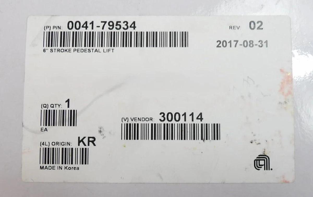 AMAT Applied Materials 0041-79534 6" Stroke Pedestal Lift New